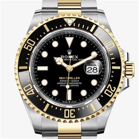 rolex sea-dweller oyster 43 mm oystersteel and yellow gold|rolex sea dweller 16600 price.